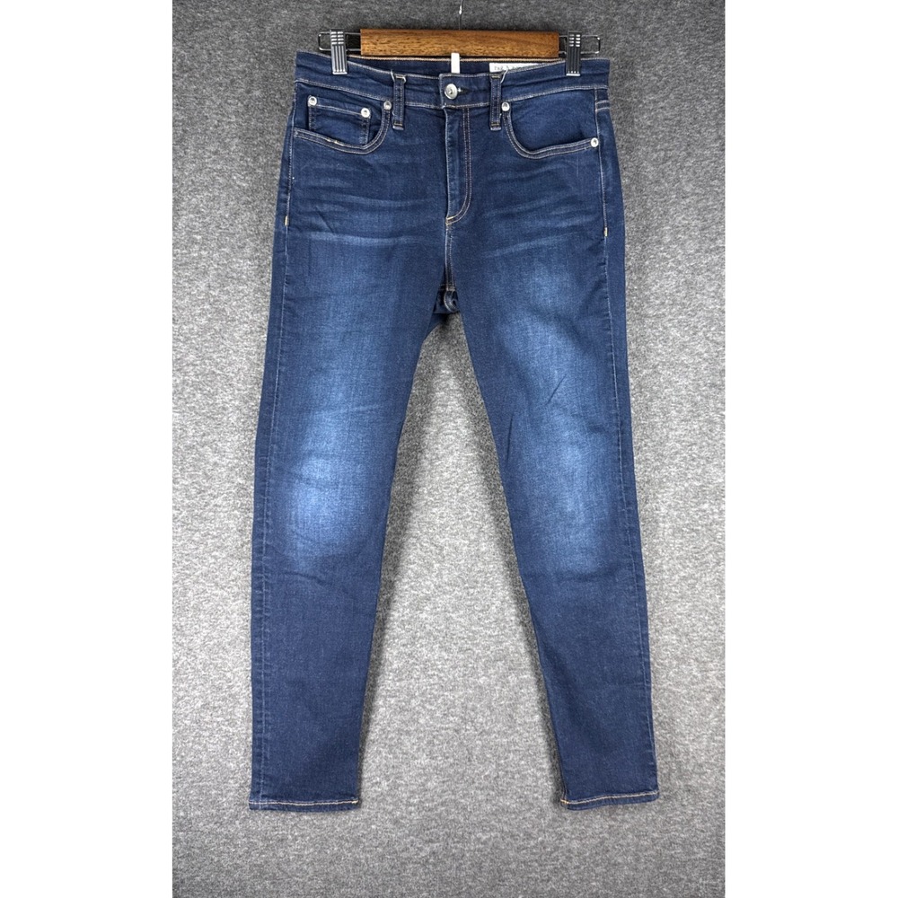 Rag & Bone Cate Ankle Skinny Jeans Womens 27 Blue Mid Rise Carmen Wash Preppy
